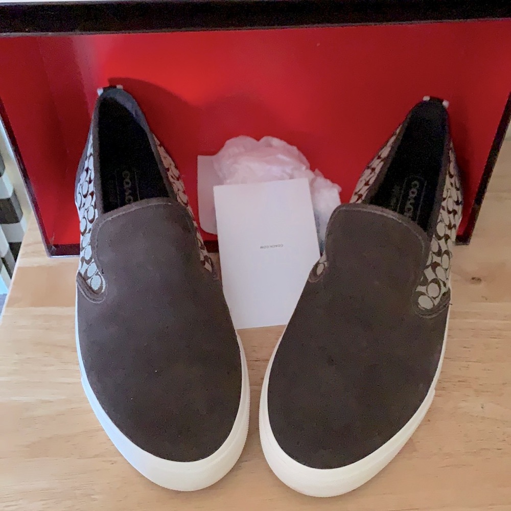 13M coach Kenneth suede mahogany